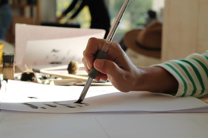 Calligraphie au pinceau