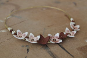 Bijoux en céramique, nuria soley, point fusion formation