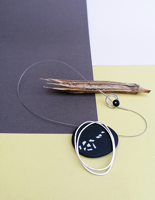 Bijoux céramique en métal et porcelaine N2 / Nuria Soley