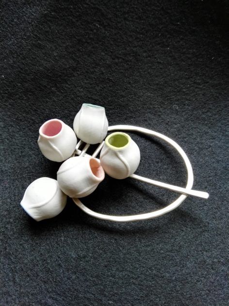 Bijoux en céramique, nuria soley, point fusion formation
