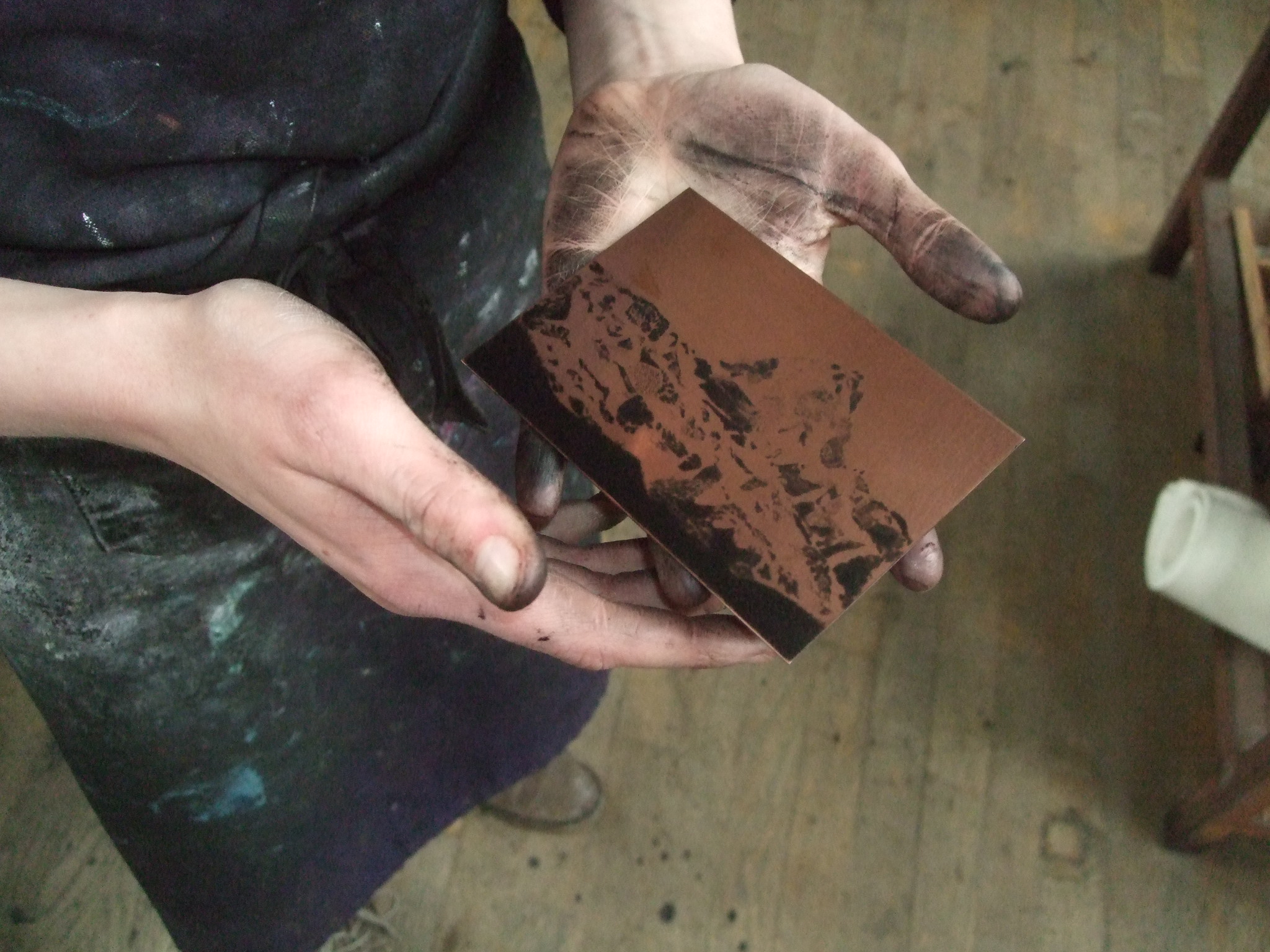 Initiation à la gravure : pointe sèche, manière noire et eau forte